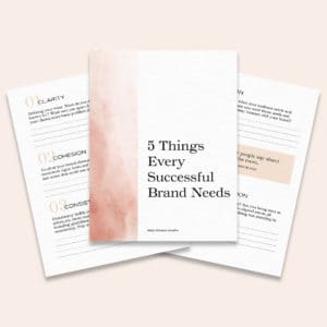 5 Things Every Successful Brand Needs worksheet images.