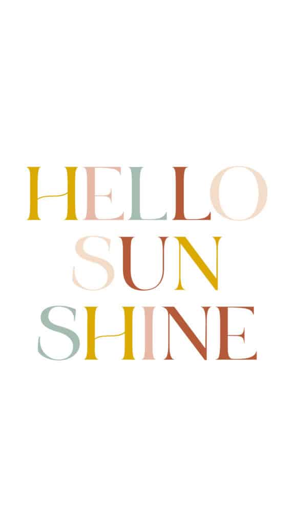 Hello Sunshine graphic design.