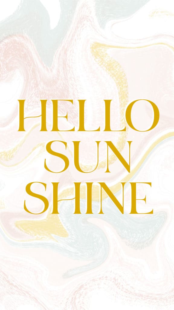 Hello Sunshine graphic design.