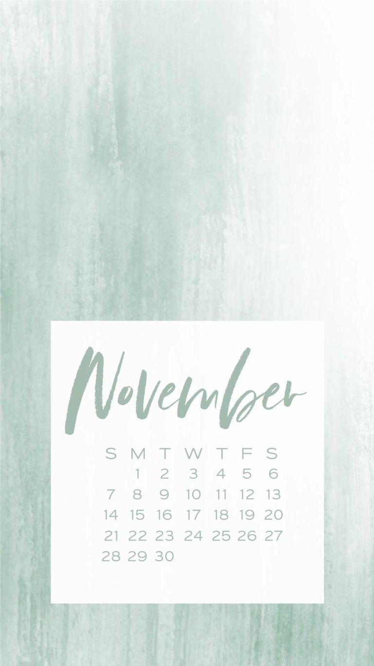 November phone background watercolor blue