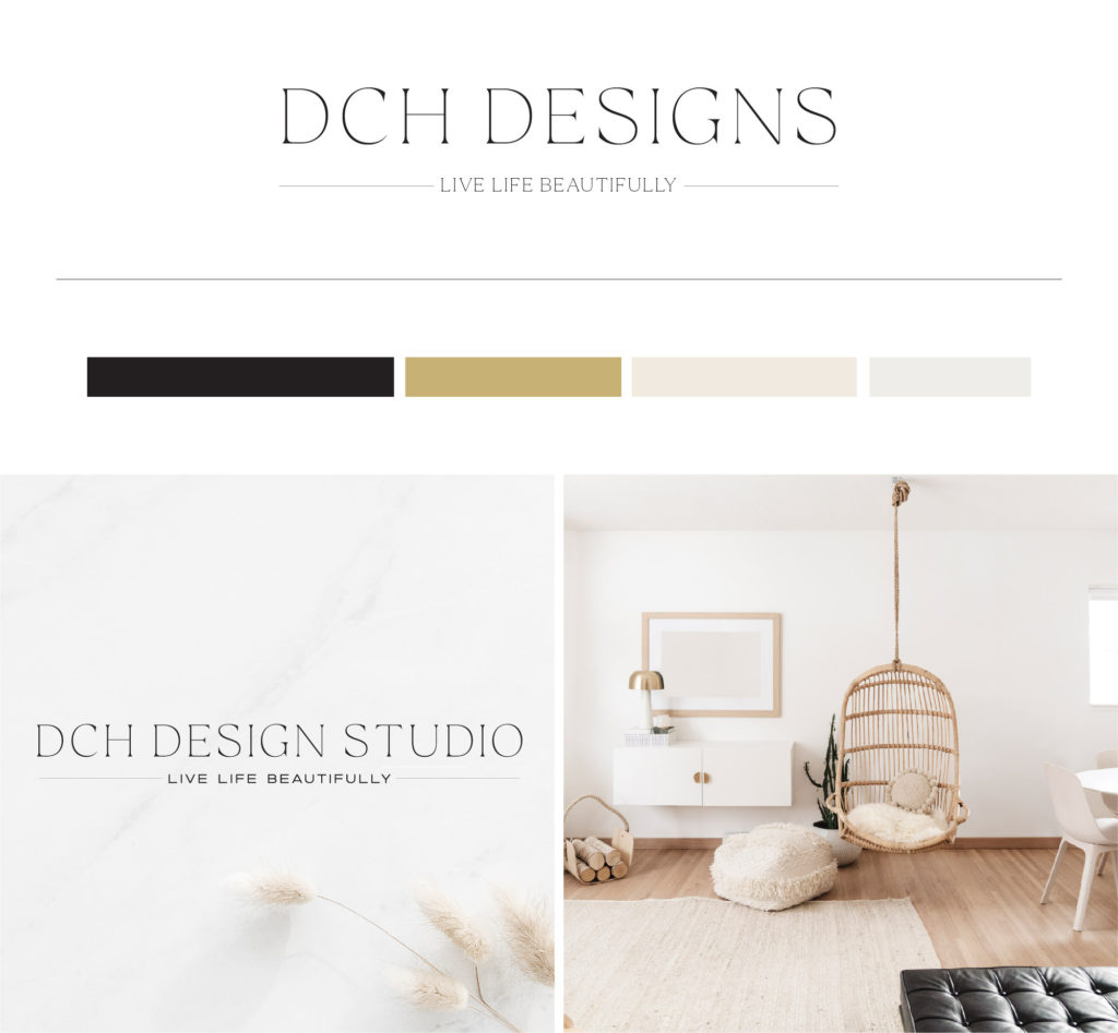 DCH Design Studio primary logo and color palette
