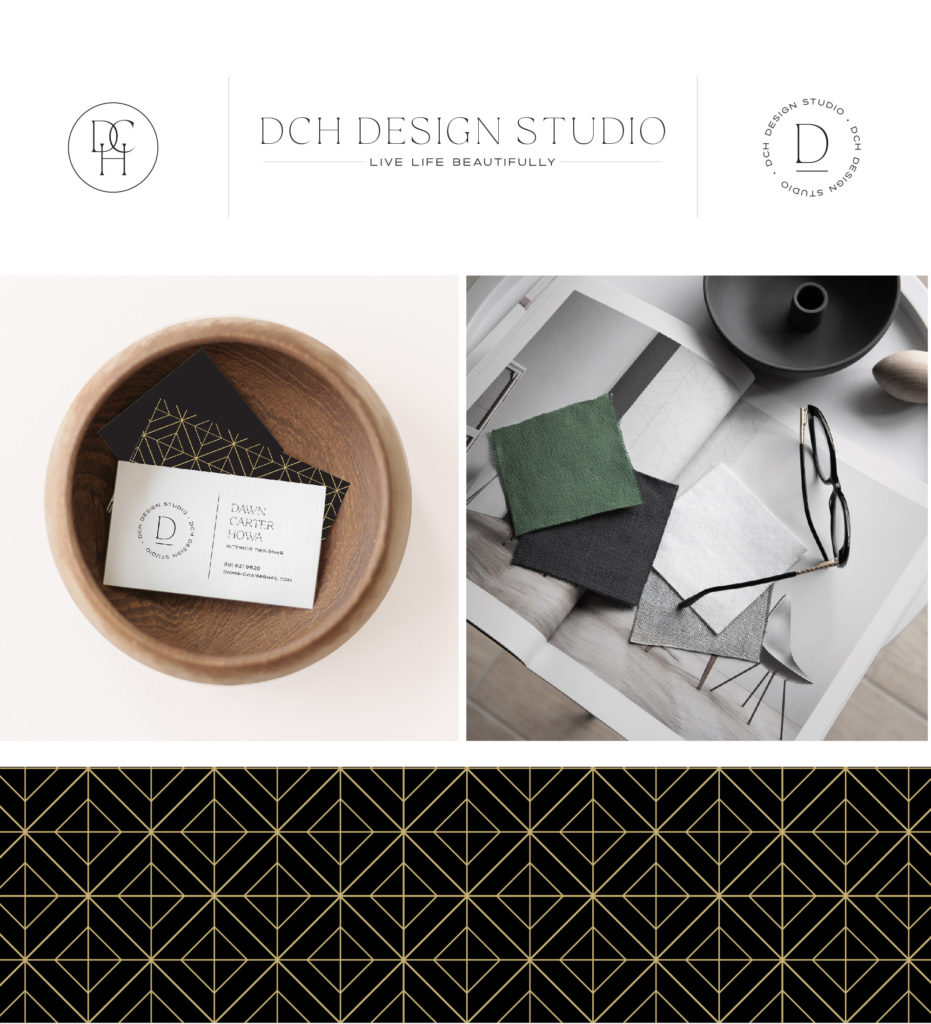 DCH Design Studio secondary logos, business card and pattern design