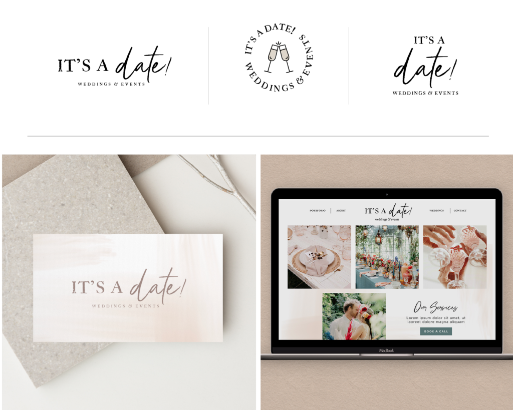 It's A Date Logos, Business card and website