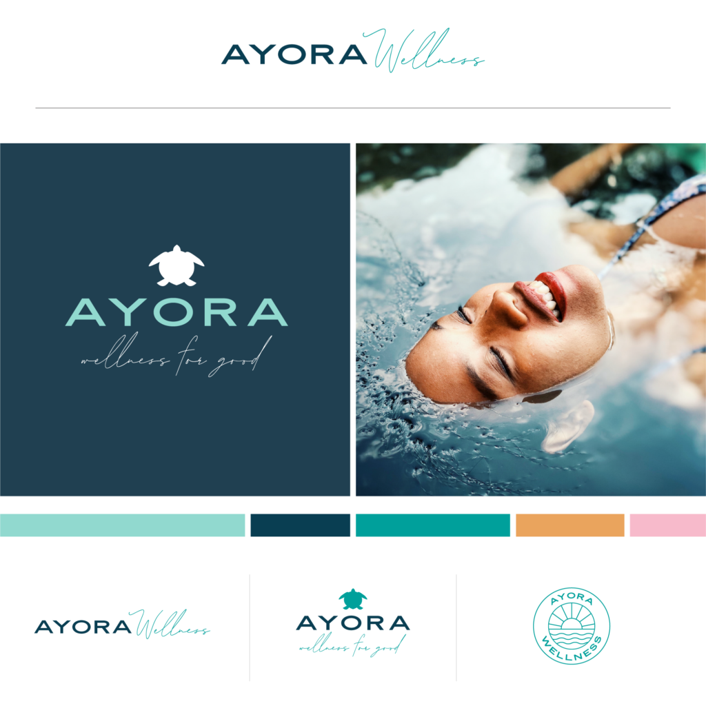 Ayora Wellness logos and brand colors