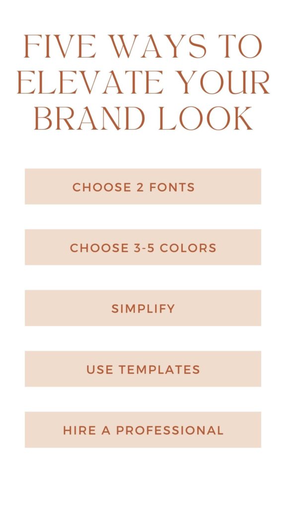 Five Ways to Elevate your Brand look list