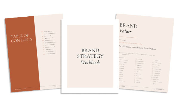 Brand Strategy Workbook pages