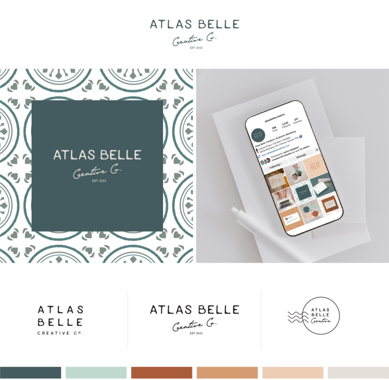 Atlas Belle Creative Co brand identity design.