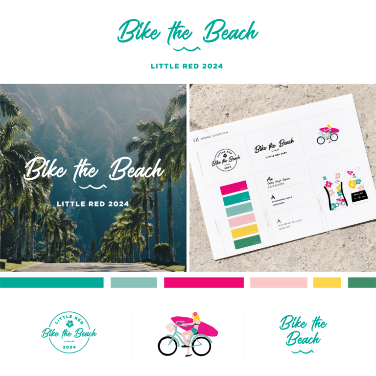 Little Red 2024 Bike the Beach Branding