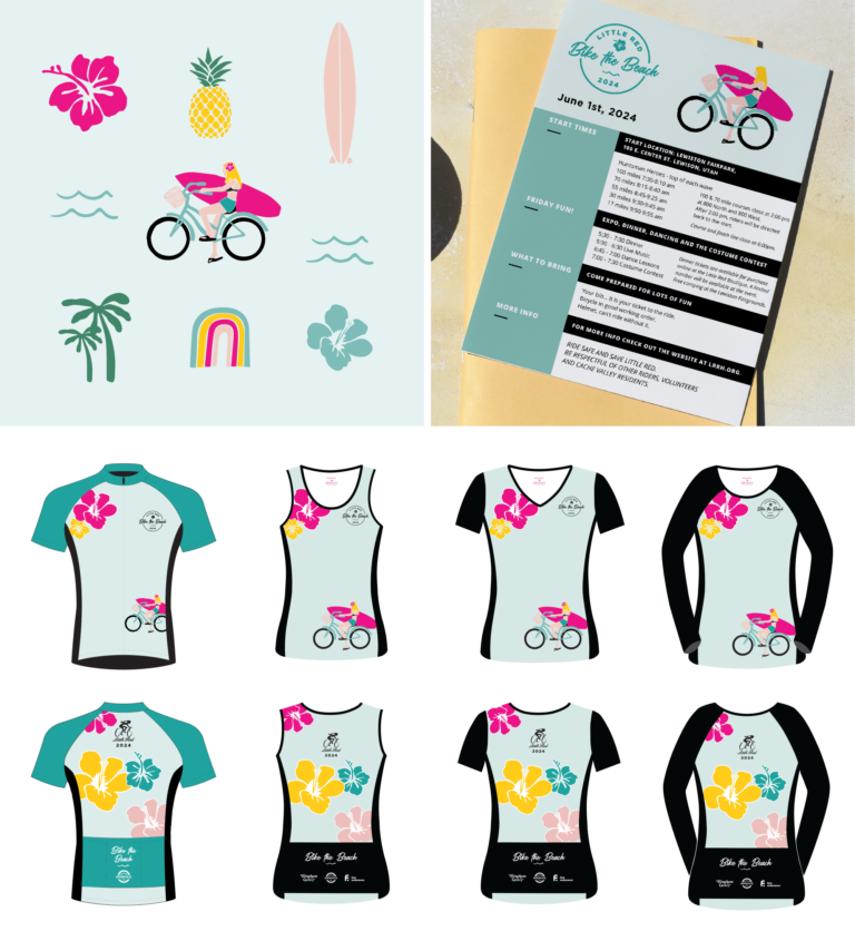 Little Red 2024 Bike the Beach Jersey Designs