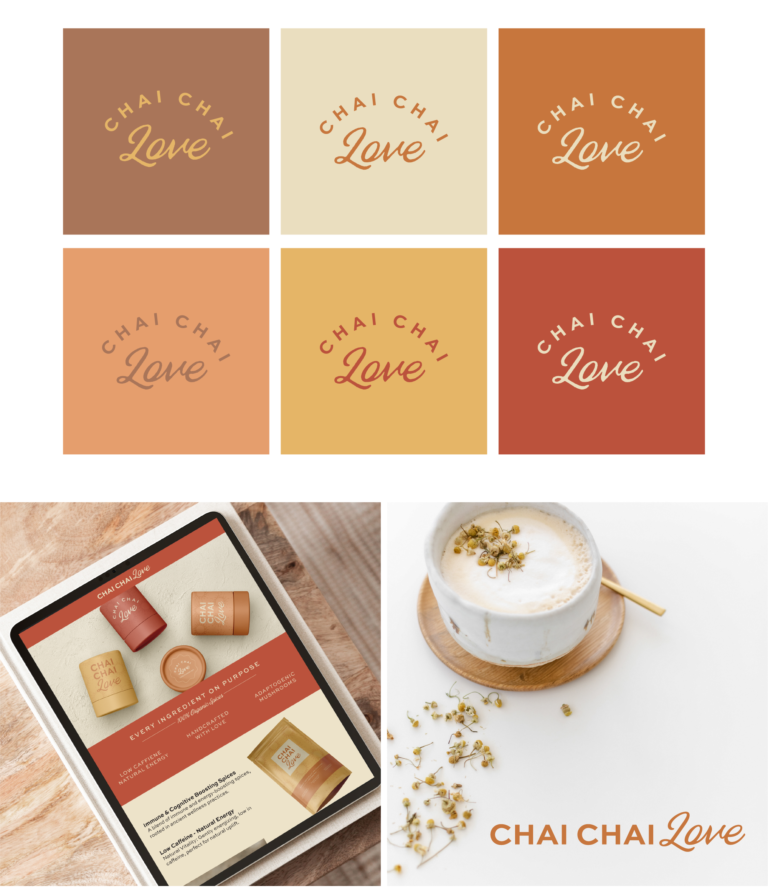 Chai Chai Love Brand Colors and website concept design