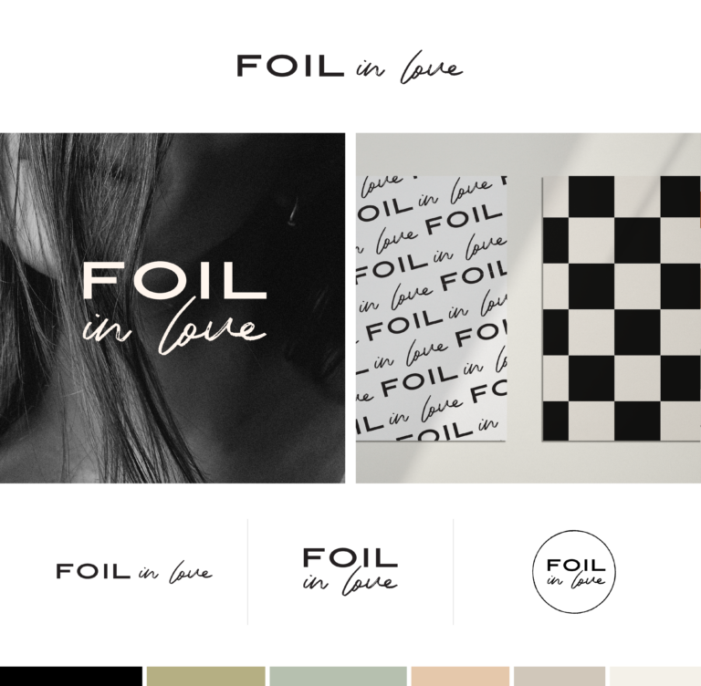 Foil in Love Brand Identity Design for Custom Patterned Hair Foils