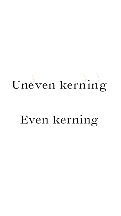 Kerning in typography